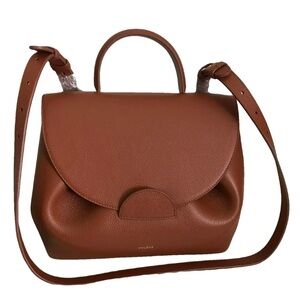 Polene Numéro Un Brown Leather Crossbody Bag